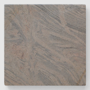 Wedgewood Blue n Tan Marble Square Onderzetter