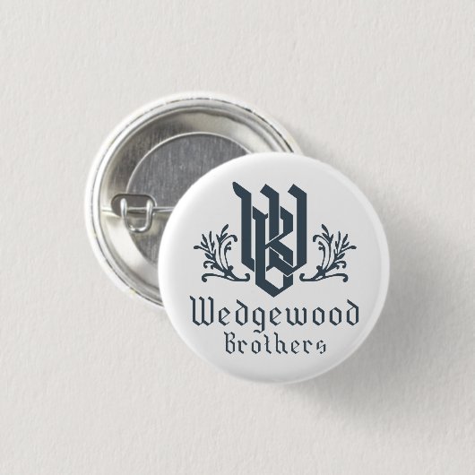 Wedgewood Brothers Button White (Voorkant /achterkant)
