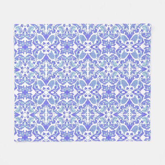 Wedgewood Floral Fleece Deken (Voorkant (Horizontaal))