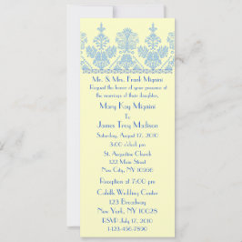 Wedgewood Formal Trim Motif Wedding Invitation Kaart