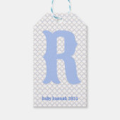 Wedgewood Monogram Cadeaulabel (Voorkant)