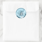 Wedgewood Wedding Monogram G Seal Ronde Sticker (Tas)