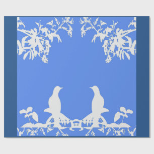 Wedgewood wrapping Paper - Tortelduifjes-White/Blu Cadeaupapier