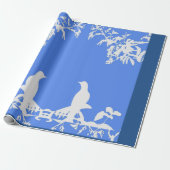 Wedgewood wrapping Paper - Tortelduifjes-White/Blu Cadeaupapier (Uitgerold)