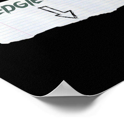 Wedgie Me Funny Gezegde met tape en pijlrichtlijne Poster (Hoek)