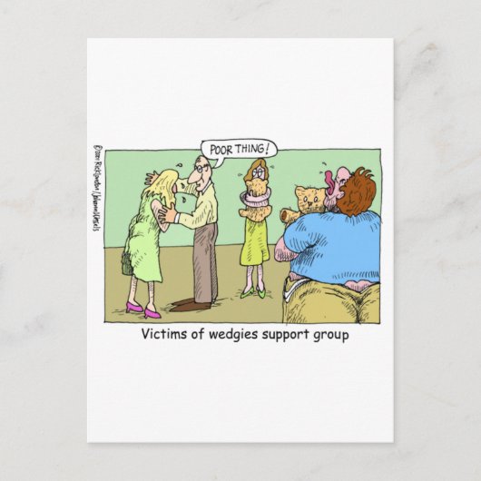 Wedgie Support Group Cartoon Gifts & Collectibles Briefkaart (Voorkant)