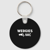 Wedgies 50 Cents Grappig Insert Munten Design Sleutelhanger (Voorkant)