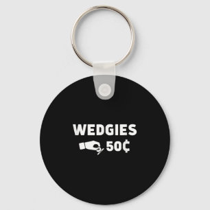 Wedgies 50 Cents Grappig Insert Munten Design Sleutelhanger