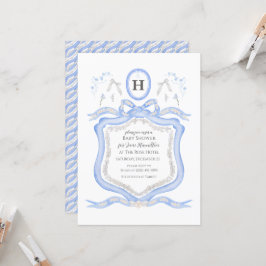 Wedgwood Blue Coquette Douche Party Uitnodiging
