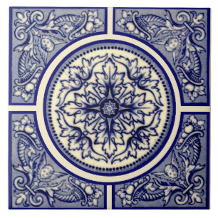 Wedgwood Blue Cream Cherubs Reproduction Antiek Tegeltje