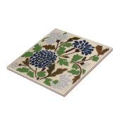 Wedgwood Blue Floral Slip Stenciled Repro Antiek Tegeltje (Zijkant)