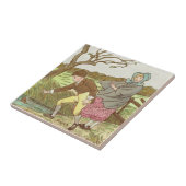 Wedgwood March Winds Polychrome c1885 Repro Tegeltje (Zijkant)