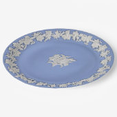 Wedgwood stijl blauw jasperware uitziende huwelijk papieren bordje (Gekanteld)
