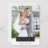 WEDING BEDANKT foto moderne chic serif bedekking (Voorkant)