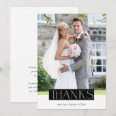 WEDING BEDANKT foto moderne chic serif bedekking (Voorkant / Achterkant)