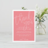 WEDING BEDANKT U borstel het geschreven manuscript Kaart (Staand voorkant)