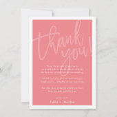 WEDING BEDANKT U borstel het geschreven manuscript Kaart (Voorkant)