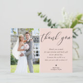 WEDING BEDANKT U FANTASIEF elegant blush (Staand voorkant)