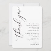 WEDING BEDANKT U fotografeert moderne zijkalligraf Kaart (Voorkant)