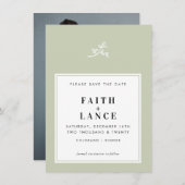 WEDING BEWAREN DE DATUM eenvoudige schattige twijg Kaart (Voorkant / Achterkant)