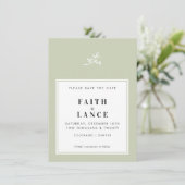 WEDING BEWAREN DE DATUM eenvoudige schattige twijg Kaart (Staand voorkant)