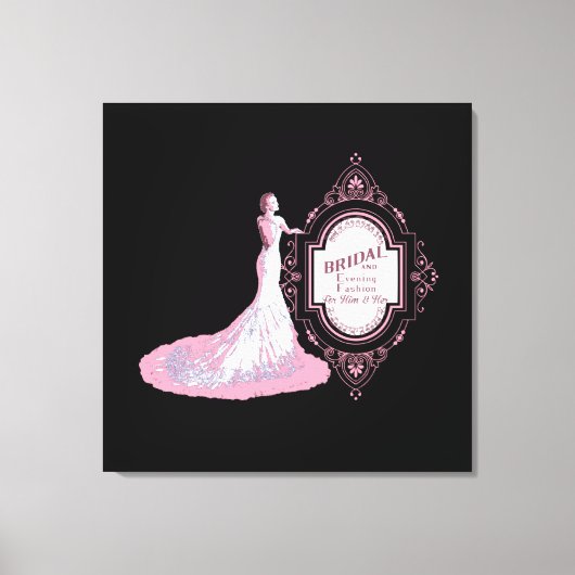 WEDING BOUTIQUE - Wrapped Canvas Afdruk (Voorkant)