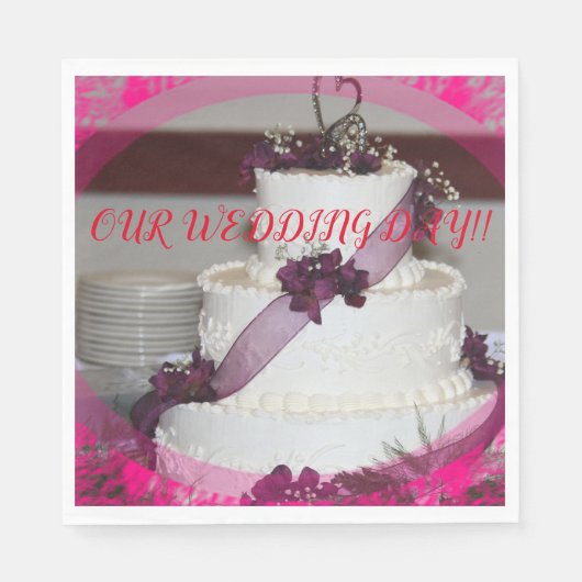 WEDING CAKE Closeup PAPER Napkin Servet (Voorkant)