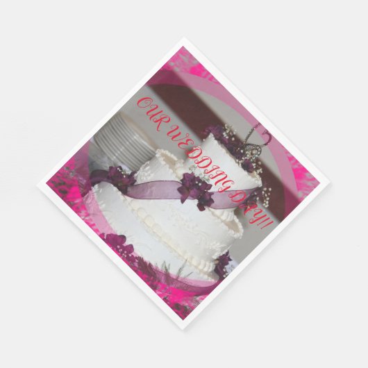 WEDING CAKE Closeup PAPER Napkin Servet (Hoek)