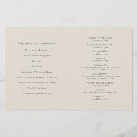 WEDING CEREMONY BOOK iory mini Silver confetti (Achterkant)