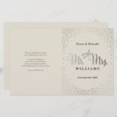 WEDING CEREMONY BOOK iory mini Silver confetti (Voorkant / Achterkant)