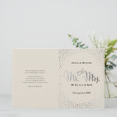 WEDING CEREMONY BOOK iory mini Silver confetti (Staand voorkant)