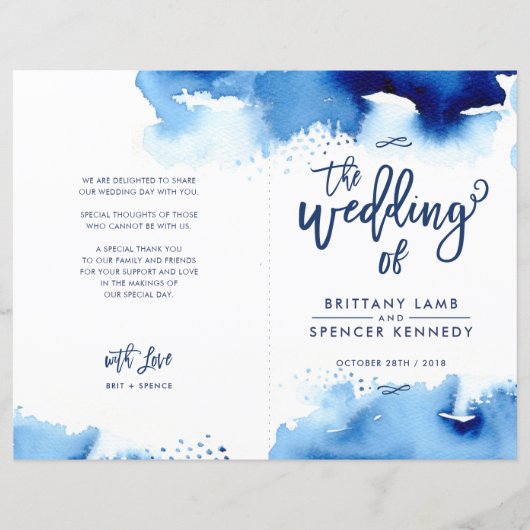 WEDING CEREMONY waterverf met handschrift (Voorkant)