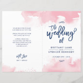 WEDING CEREMONY waterverf met handschrift roze (Voorkant)