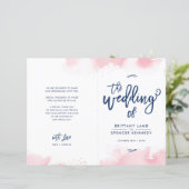 WEDING CEREMONY waterverf met handschrift roze (Staand voorkant)