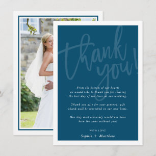 WEDING DANK U borstel het geschreven manuscript do Kaart