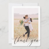 WEDING DANK U fotoelegante laagkalligrafie Kaart (Voorkant)