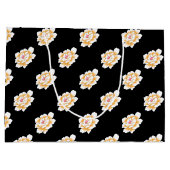 WEDING DELICATE PASTEL YELLOW PEONY PATTERN LARGE CADEAUTASJE (Achterkant)