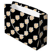WEDING DELICATE PASTEL YELLOW PEONY PATTERN LARGE CADEAUTASJE (Achterkant Gekanteld)