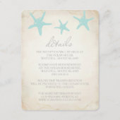 WEDING-DETAILS-insteekkaart - Beach Starfish Informatiekaartje (Voorkant)