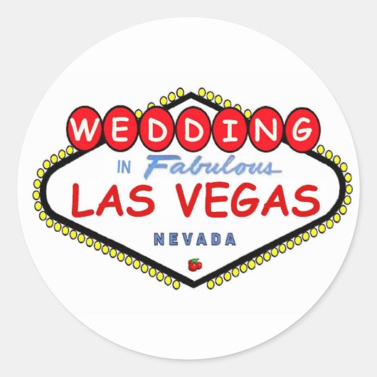 WEDING in Fabulous Las Vegas Cherry logo sticker (Voorkant)