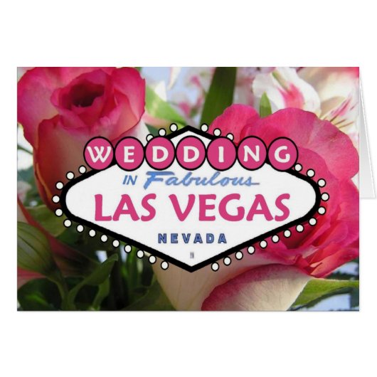 WEDING in Fabulous Las Vegas Kaart (Voorkant Horizontaal)
