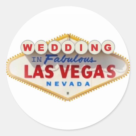 WEDING in Fabulous Las Vegas Sticker (Voorkant)