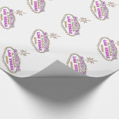 WEDING IN HET WRAPPSPAPIER VAN LAS VEGAS PINK LOGO CADEAUPAPIER (Hoek)