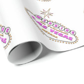 WEDING IN HET WRAPPSPAPIER VAN LAS VEGAS PINK LOGO CADEAUPAPIER (Rol Hoek)