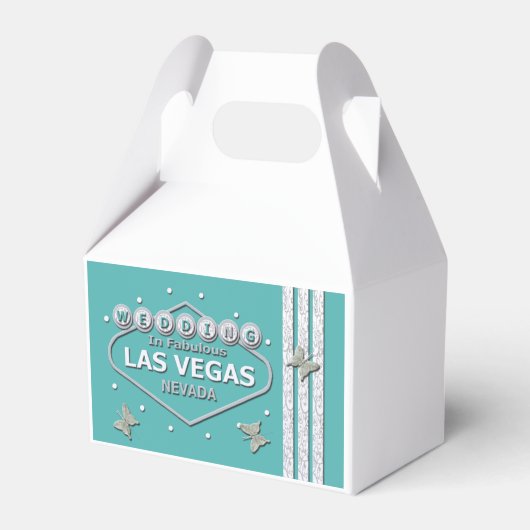 WEDING in Las Vegas GABLE Favor Box Bedankdoosjes (Voorkant Zijde)