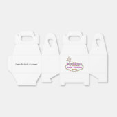 WEDING IN LAS VEGAS GABLE FAVOR BOX. Roze Logo. Bedankdoosjes (Uitgevouwen)