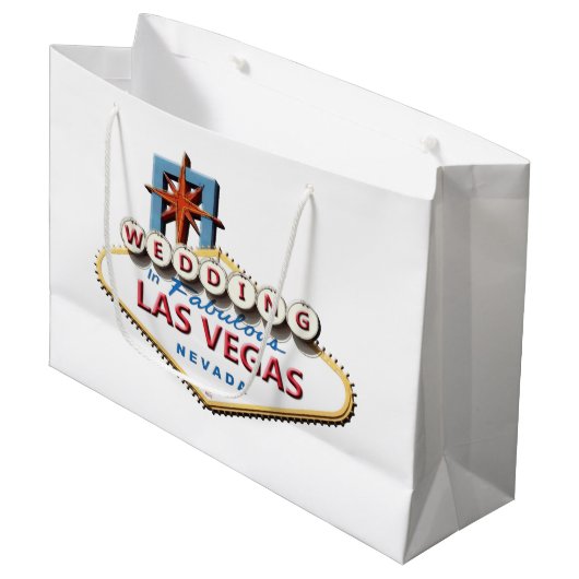 WEDING in Las Vegas Gift Bag Groot Cadeauzakje (Voorkant Gekanteld)