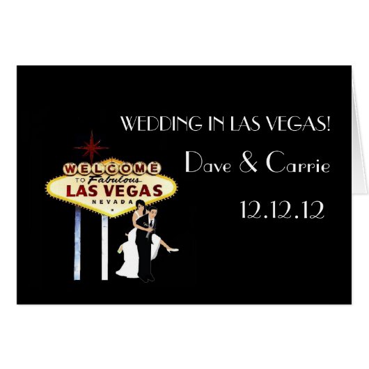 WEDING IN LAS VEGAS! Kaart (Voorkant Horizontaal)