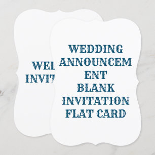 WEDING INVITATION BLANK FLAT KAART