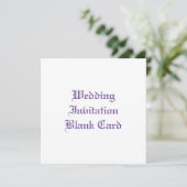 WEDING INVITATION BLANK FLAT KAART (Staand voorkant)